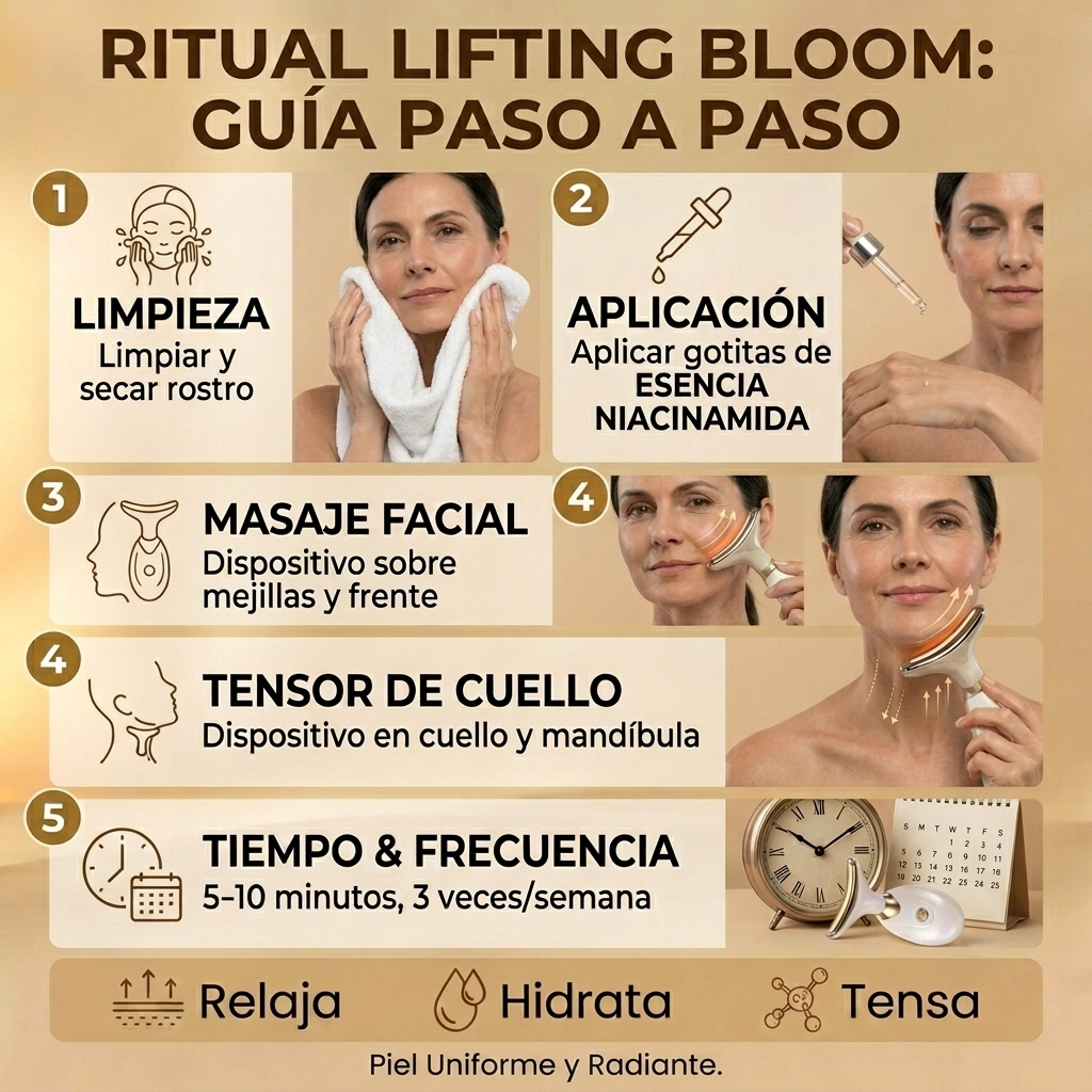 Reafirma, Tonifica y Relaja la piel del rostro y cuello. Zephyrumluxe
